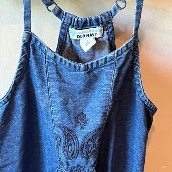 GC Sz Xs Girls‎ Denim Dress  Strapless Blue Jean Spin Twirl Old Navy - Picture 1 of 3